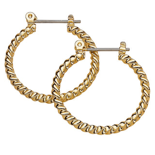 7 Pair Goldtone Hoop Earrings