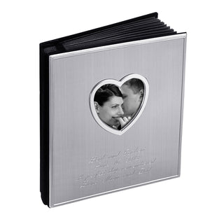 Personalized Satin Photo Album with Heart Opening