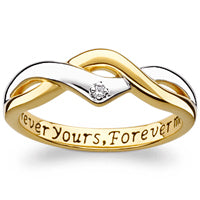 Sterling Silver Genuine Diamond Forever Promise Ring