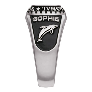 Ladies Sterling Silver Traditional Stone Class Ring