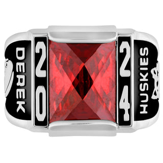 Men's Silver Traditional Deco Class Ring