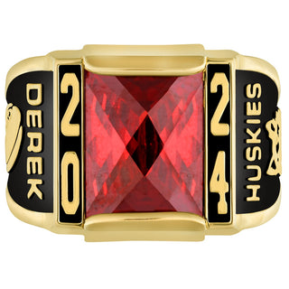 Men's Yellow CELEBRIUM Traditional Deco Class Ring