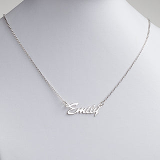 Sterling Silver Kid's Script Name Necklace