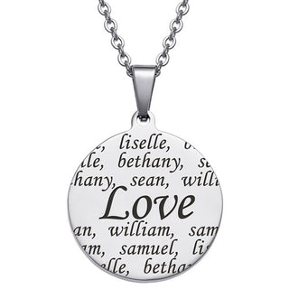 Personalized Everscribe Love Engraved Names Necklace