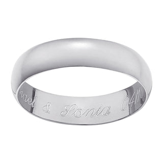 Sterling Silver Engraved Message Ring