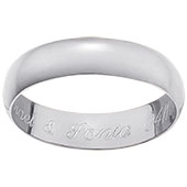 Sterling Silver Engraved Message Ring