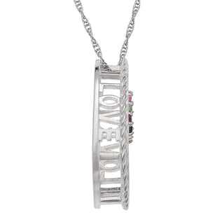 Sterling Silver Birthstone Family Tree Necklace