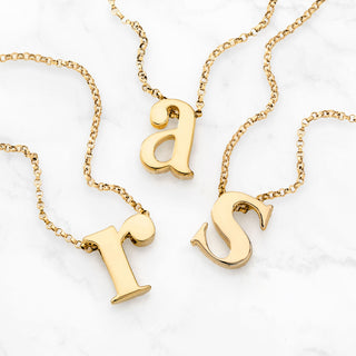 Initially Yours 14K Gold over Sterling Initial Pendant Necklace