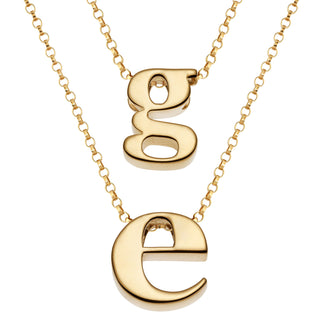 Initially Yours 14K Gold over Sterling Initial Pendant Necklace