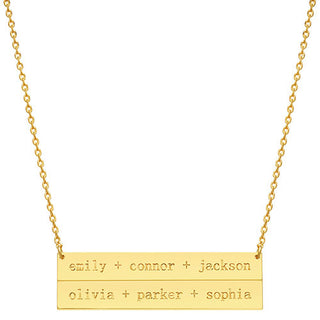 Collection of Names Personalized Bar Necklace