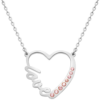 Love In My Heart Birthstone Necklace