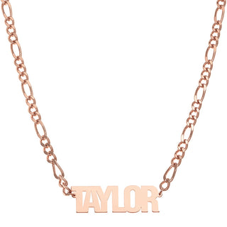 Bold Urban Name Necklace - Your choice Silver, 14K Gold or 14K Rose Gold Plated