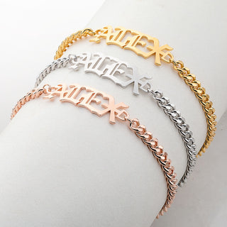 Gothic Look Name Bracelet