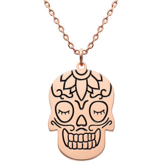 Engraved Skull Necklace