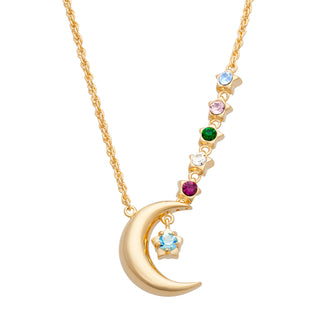 To the Moon & Back Family Birthstone Pendant