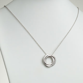 Sterling Silver Family Name Circle Knot Pendant