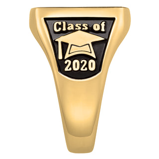 Men's Yellow CELEBRIUM Rectangle Signet Class Ring