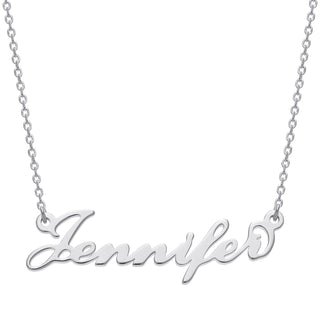 Sterling Silver Petite Script Name Necklace