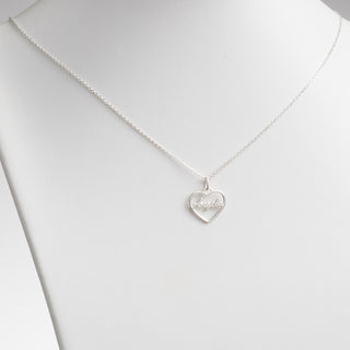 Sterling Silver Open Heart Name Necklace