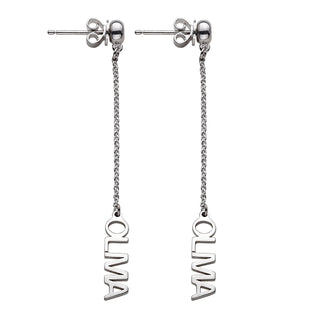 Sterling Silver Name with CZ Dangle Earrings