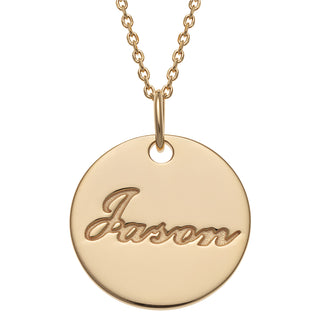 14K Gold over Sterling  Name Necklace