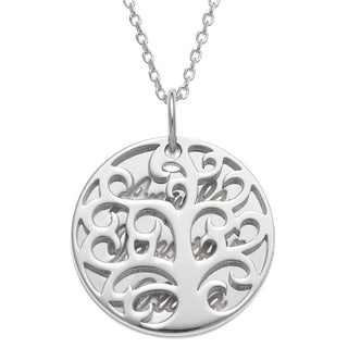 Sterling Silver Family Tree Name Necklace