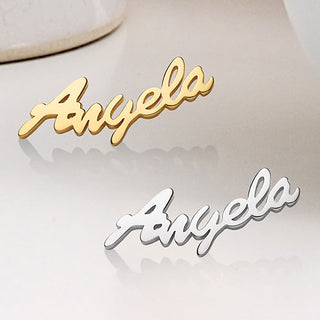 14K Gold over Sterling  Name Earrings