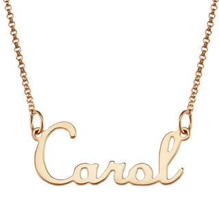 PREMIUM 14K Gold over Sterling Script Name Necklace