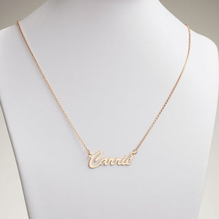 18K Gold Over Sterling Hollywood Script Personalized Name Necklace