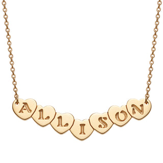 14K Gold over Sterling Personalized Heart Name Necklace