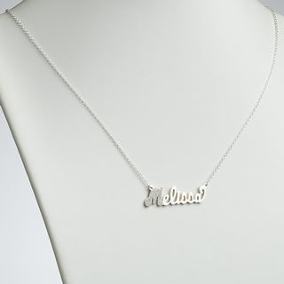 Sterling Silver Dual Finish Name Necklace