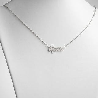 Silver Plated Bold Name Necklace