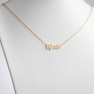 14K Gold Plated Bold Name Necklace