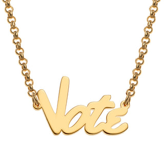 14K Gold Plated Bold Name Necklace