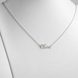 Sterling Silver Petite Script Name Necklace