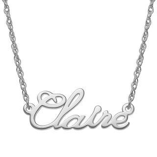 Sterling Silver Petite Script Name Necklace