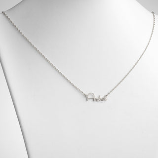 Sterling Silver Petite Script Name Necklace