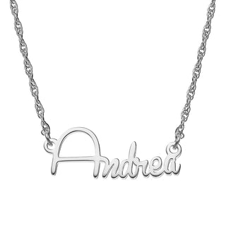 Sterling Silver Petite Script Name Necklace