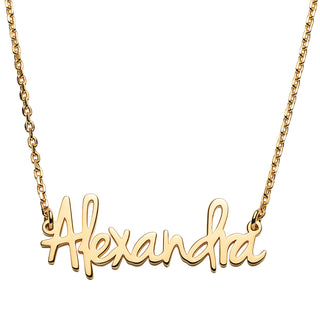 14K Gold Plated Petite Posh Script Name Necklace