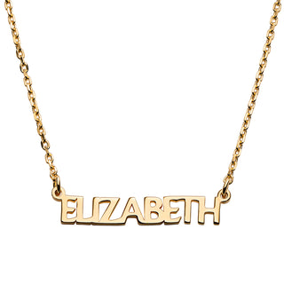 14K Gold over Sterling Petite Uppercase Name Station Necklace