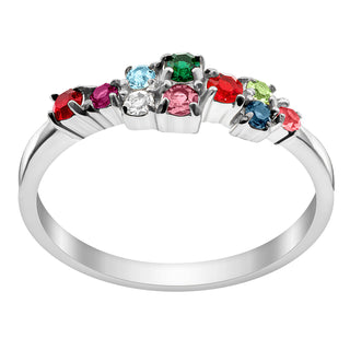 Sterling Silver Mother's and Family Birthstone Ring