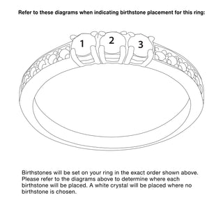 14K Gold over Sterling Round Birthstone and CZ Ring