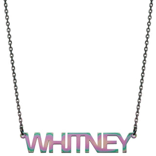 Stainless Steel Uppercase Name Necklace