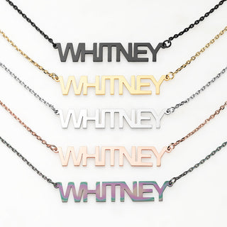 Stainless Steel Uppercase Name Necklace