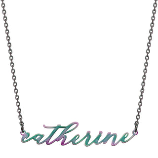 Stainless Steel Handwritten Lowercase Script Name Necklace