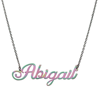 Stainless Steel Fancy Script Name Necklace