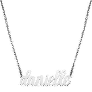 Stainless Steel Lowercase Script Name Necklace