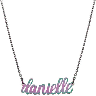 Stainless Steel Lowercase Script Name Necklace