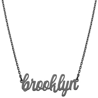 Stainless Steel Lowercase Script Name Necklace