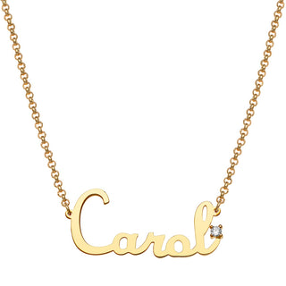 Personalized Script Name with Birthstone Accent Necklace